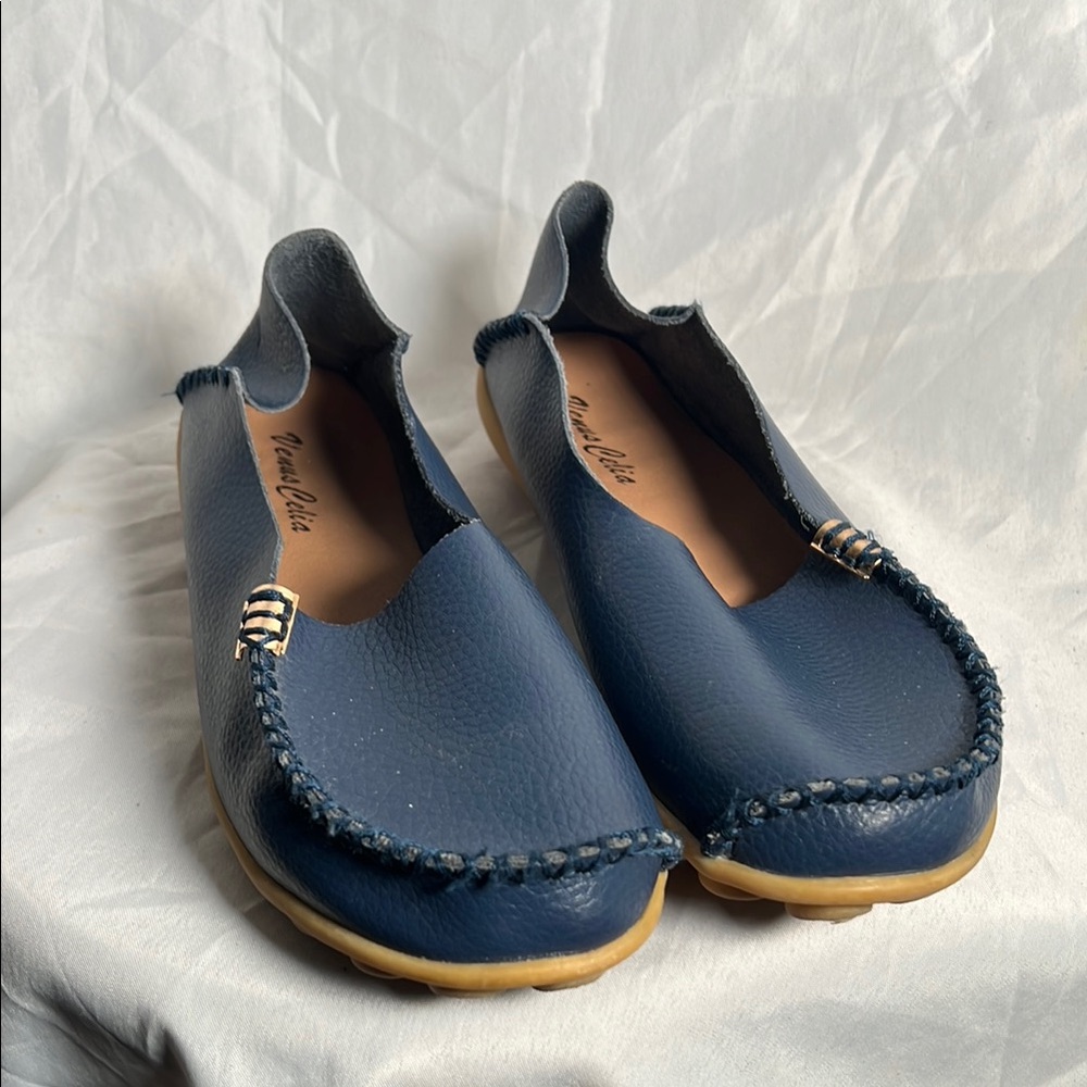 Venus Celia Navy Comfort Loafers - Size 6